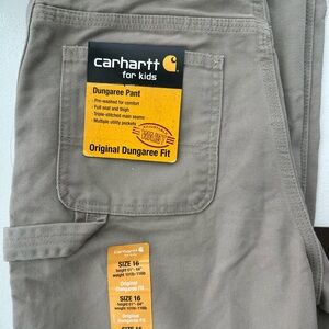 Carhartt Kids Original Dungaree Pants in Beige (women’s size 26)
